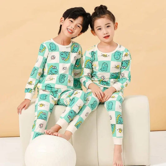 Baby Or Baba Off White Crocodile Printed Full Sleeves T-shirt With Printed Pajama Suit for Kids (1 Pcs) (RX-174)