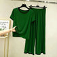 Green Half sleeves with black pipen With Matching plazzo night suit For Her (RX-405)