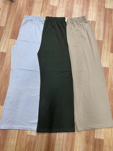 Pack Of 3 Random Colored Plazzo Pajamas For Ladies