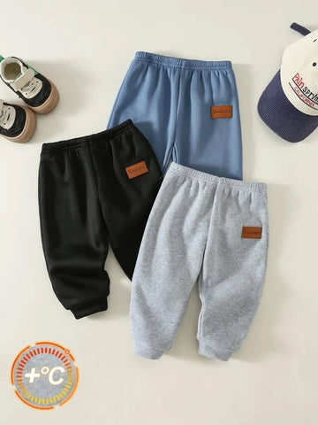 Kids Winter Cuff Trousers - Pack of 3 (Blue, Black & Grey)