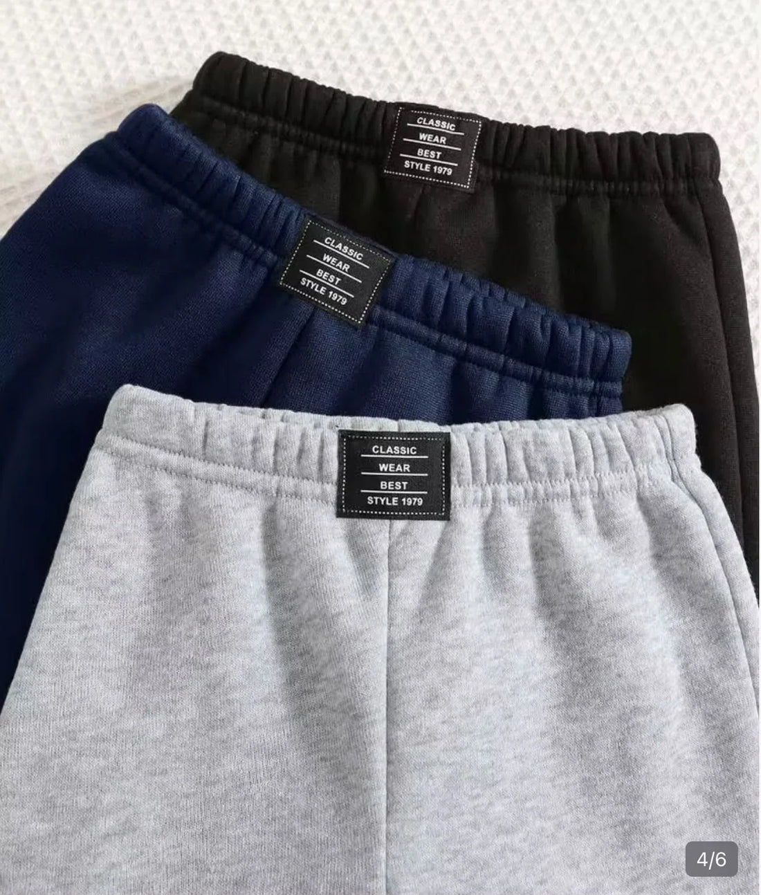 Kids Classic Winter Trousers - Pack of 3 (Navy Blue,Black & Grey)