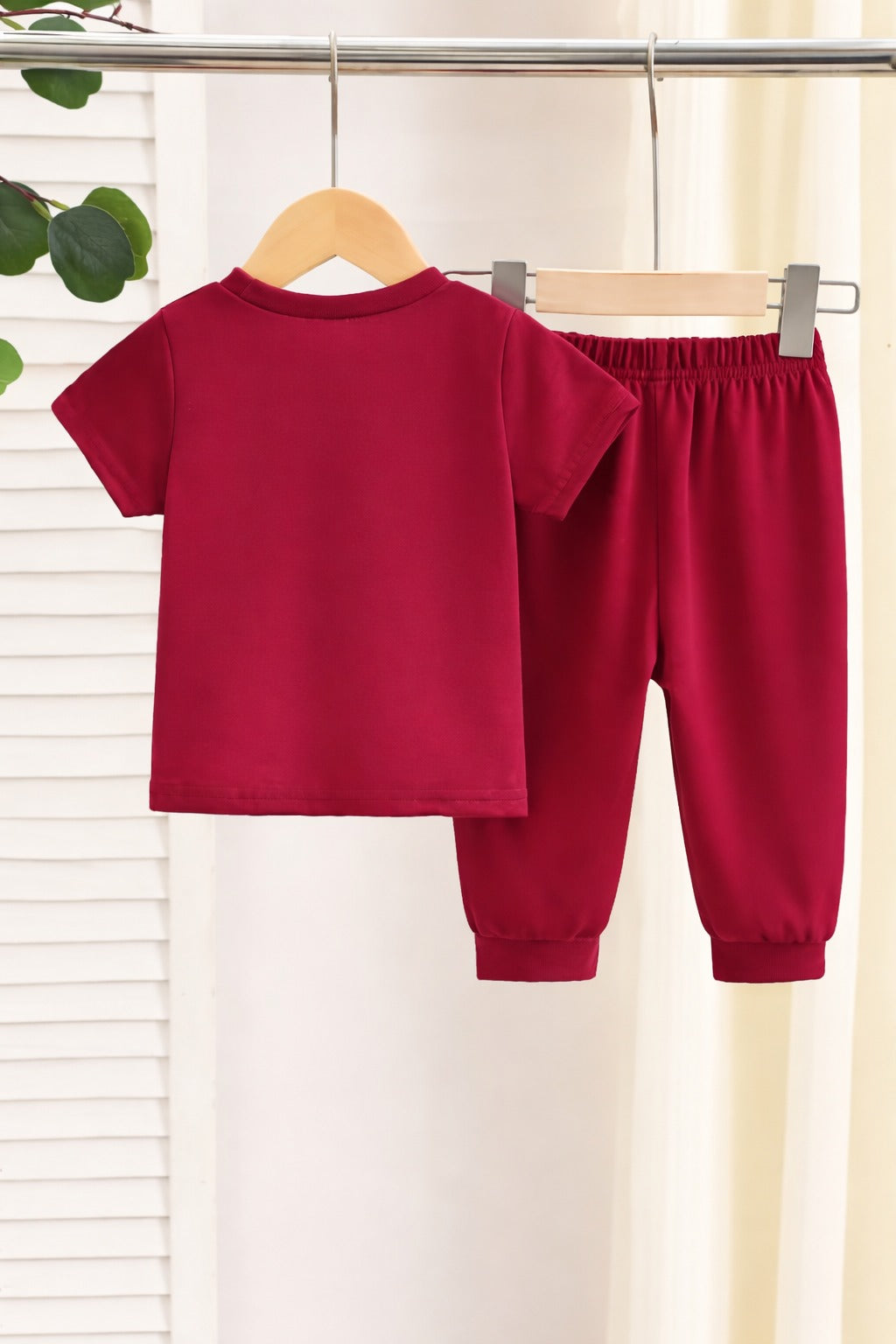 Maroon grey white Multi King Printed kids suit