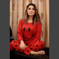 Red Smile with Dotted Style Pajama Full Sleeves Night Suit for her (RX-93)