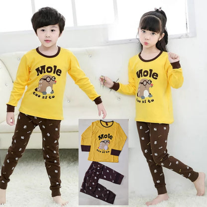 Baby or Baba Yellow and Brown MOLE Print Full Sleeves Kids Suits (1 Pcs) (RX-134)