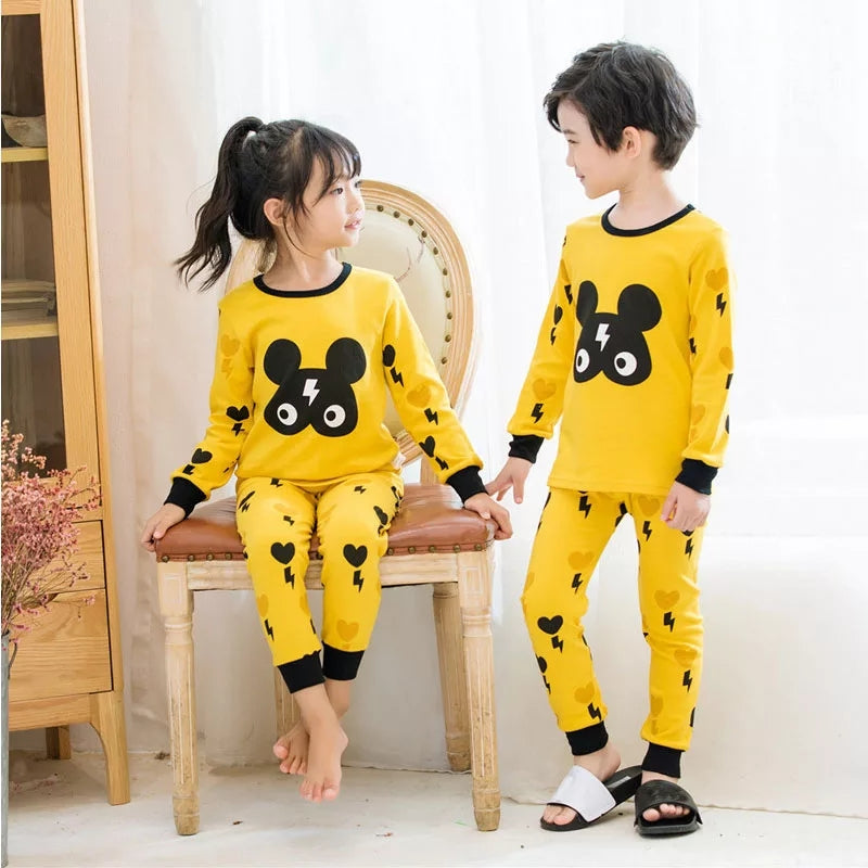 Baby & Baba Yellow Shocking Mickey Printed Night Suit (1PCs) (KO-KNS-239)