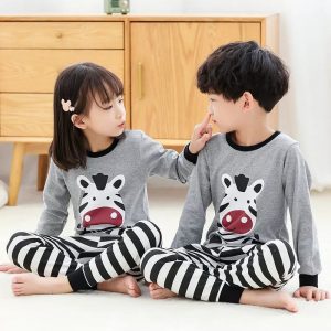 Baby or Baba Grey and Black Zebra Print Kids Suits (1 Pcs) (RX-34)